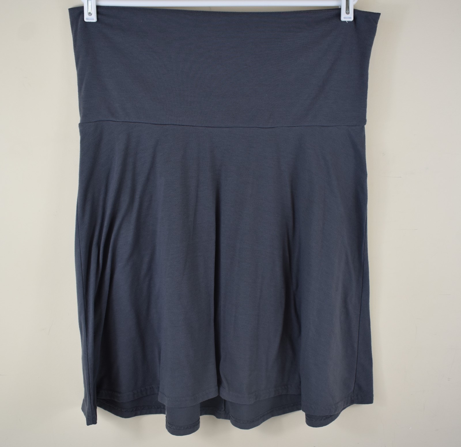 Women's Size Large L Old Navy Maternity Gray Fold Over Waist Skirt 21.5in. Long
