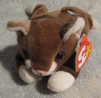 Ty Beanie Baby Pounce the Cat DOB August 28, 1997 MWMT Free Shipping