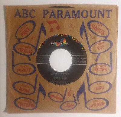 LLOYD PRICE 45 LADY LUCK B/W NEVER LET ME GO VG+ ABC-PARAMOUNT 10,075