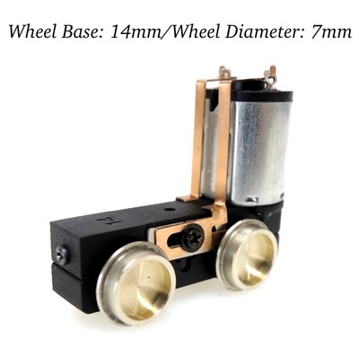 N/HOn30/HOe/J-Narrow/009/On18/O9 Scale/Gauge Power Drive Unit Wheel 14mm/7mm H0e