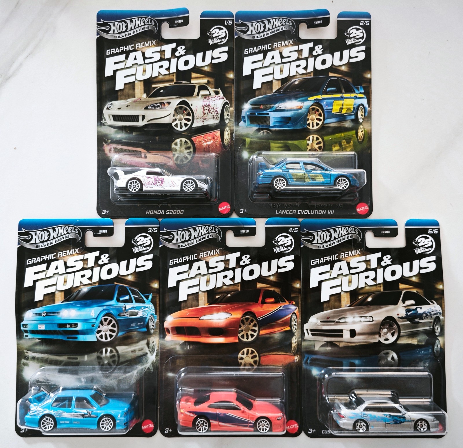 Hot Wheels　25台セット　まとめ売り　新品未開封 HOT WHEELS 2023/24/25 FAST & FURIOUS SET - MITSUBISHI, HONDA