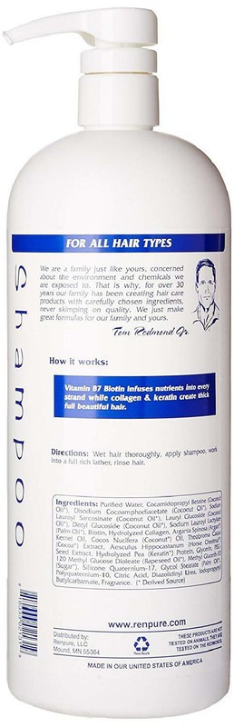 Renpure Biotin and Collagen Shampoo, 32 Ounce