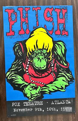 PHISH ATLANTA 1995 CONCERT POSTER SILKSCREEN ORIGINAL FOX | eBay
