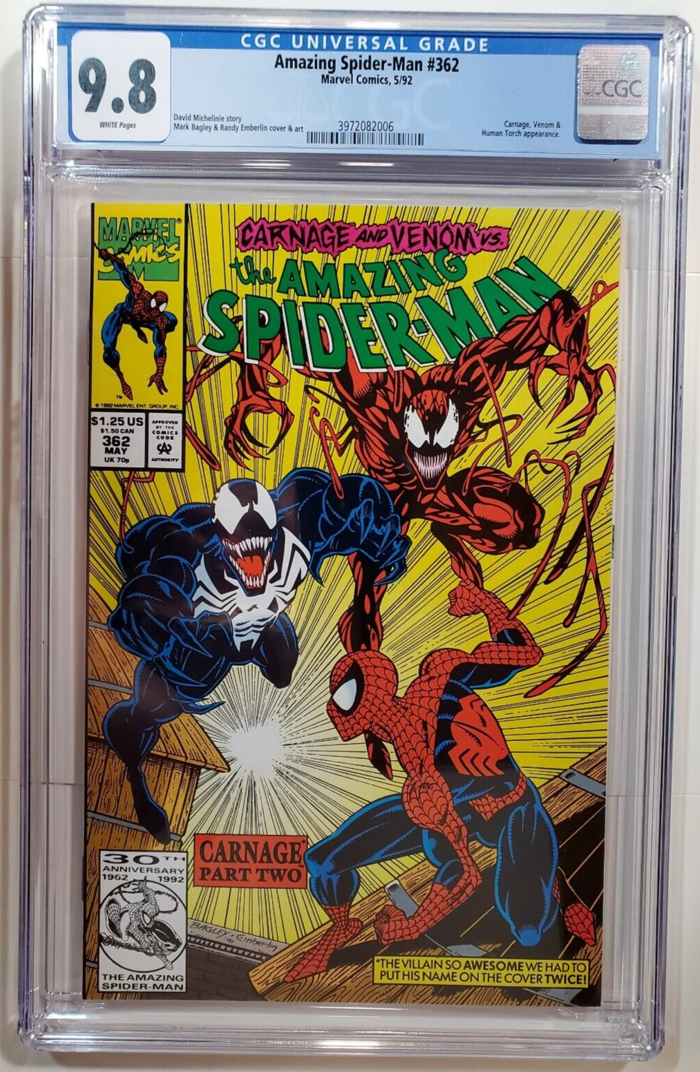 アメコミリーフ FCBD Spider-Man/Venom2021 CGC9.8 Amazing Spider-man # 316 CGC 9.8 1988 Marvel Venom Cover