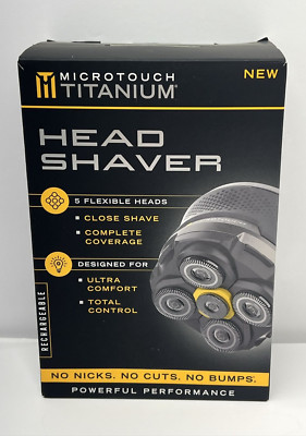 Microtouch Titanium Rechargeable Men's Head Shaver - Black Open Box