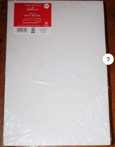 Hallmark Inspirations - 10 count - White Medium Gift Boxes 14.2" x  9.5" x  1.8"