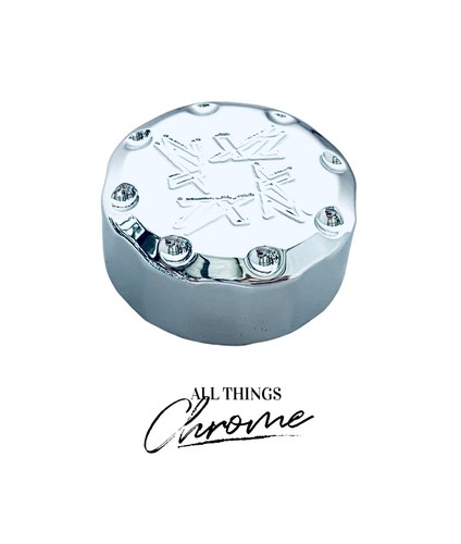ニッキページ ENGRAVED CHROME DIAMOND CUT CLUTCH RESERVOIR CAP FOR 89-03
