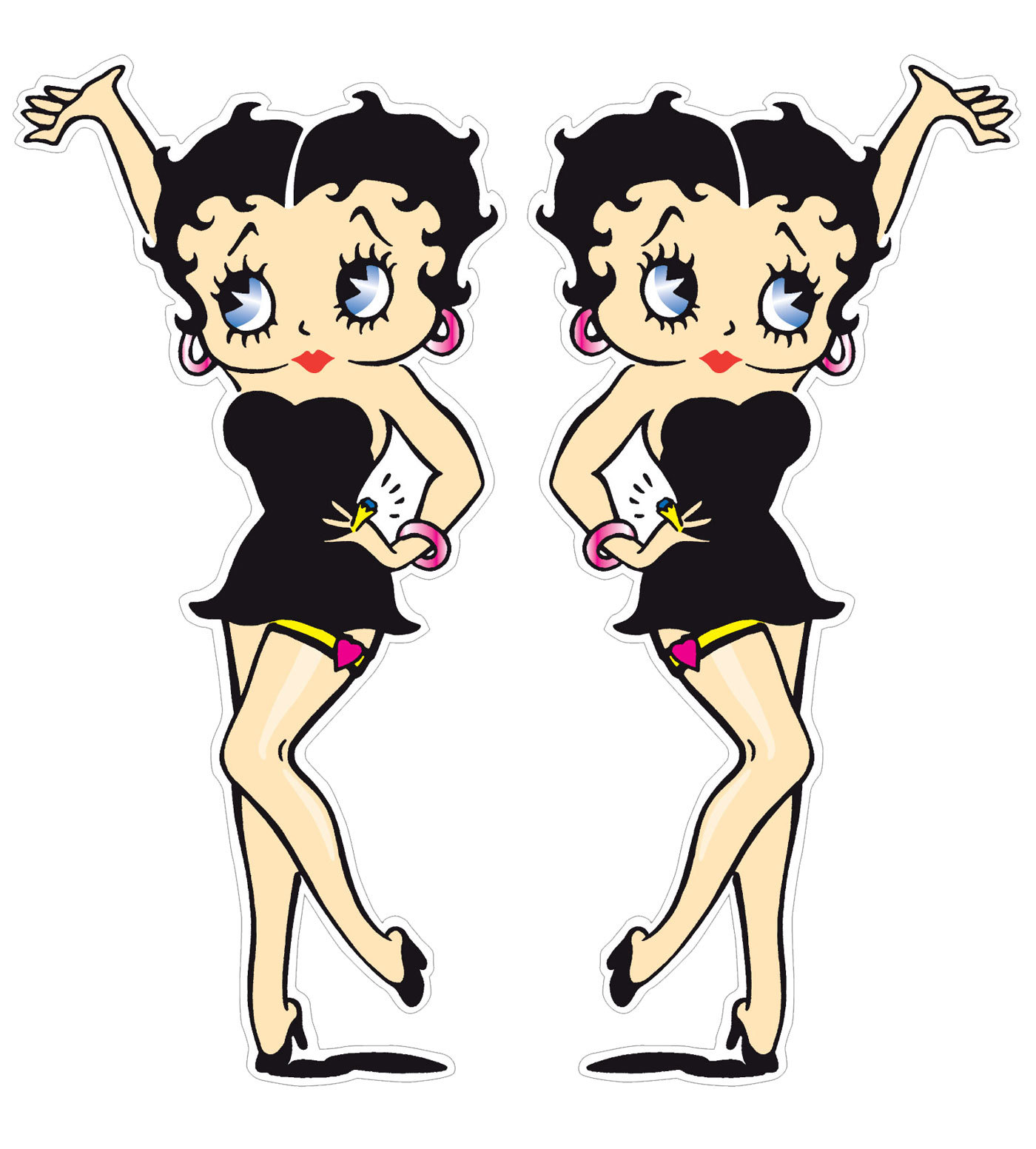 BETTY BOOP EXTRA LARGE STICKER SET BLACK BETTY BOOP LARGE STICKERS eBay