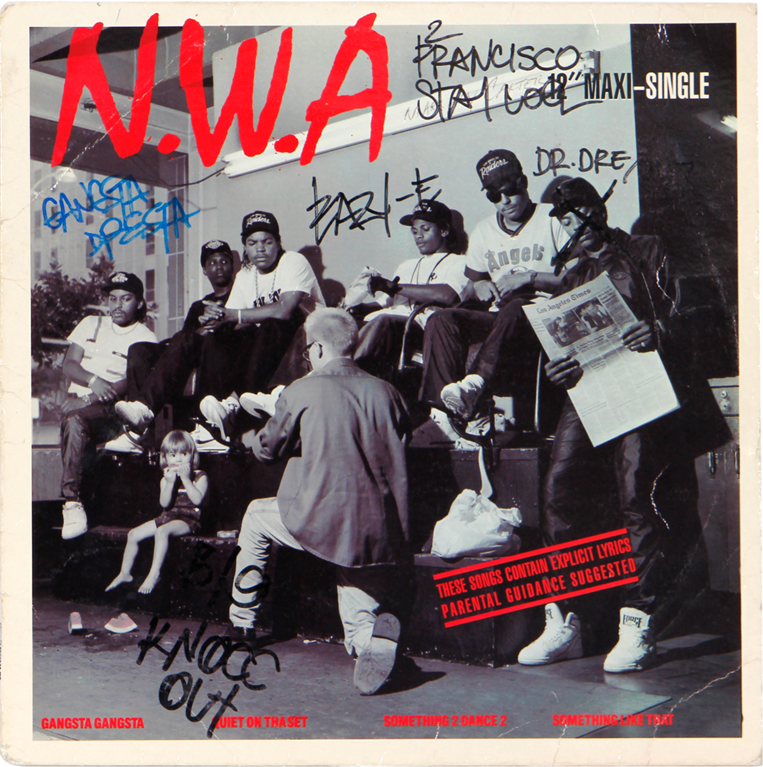 N.W.A Signed “Gangsta Gangsta” 12-Inch Maxi Single Record N.W.A Signed “Gangsta Gangsta” 12-Inch Maxi Single Record