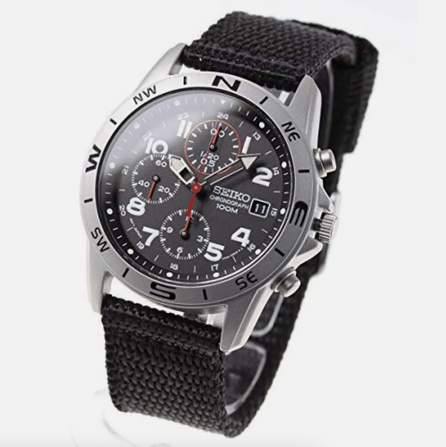 SEIKO ソーラー腕時計 ブラック 100M(価格＄295.00)美品 箱あり SEIKOソーラー腕時計【海外モデル】 - メルカリ