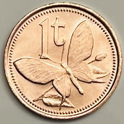 1987 Papua New Guinea Toea KM# 1 Uncirculated Condition