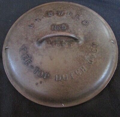 Griswold No 9 (2552) Cast Iron Dutch Oven Cover Fully Lettered