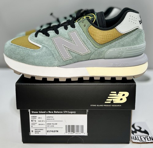 Stone  × New Balance 574 Legacy Green U574LGST Stone Island x New Balance 574 Legacy 'Green' | Sneakerjagers