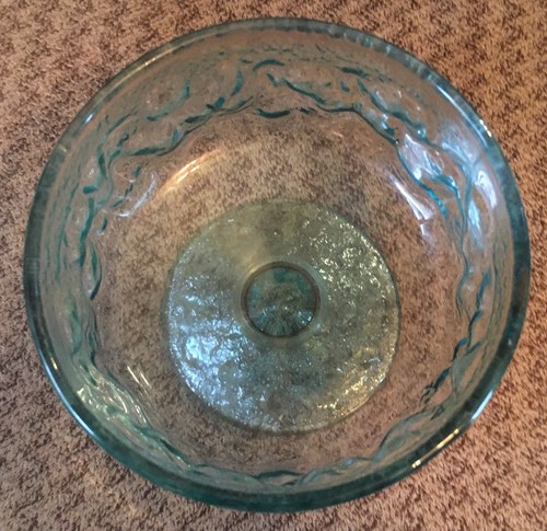 Blue Glass 4” Pedestal Candy Nut Dish Bowl
