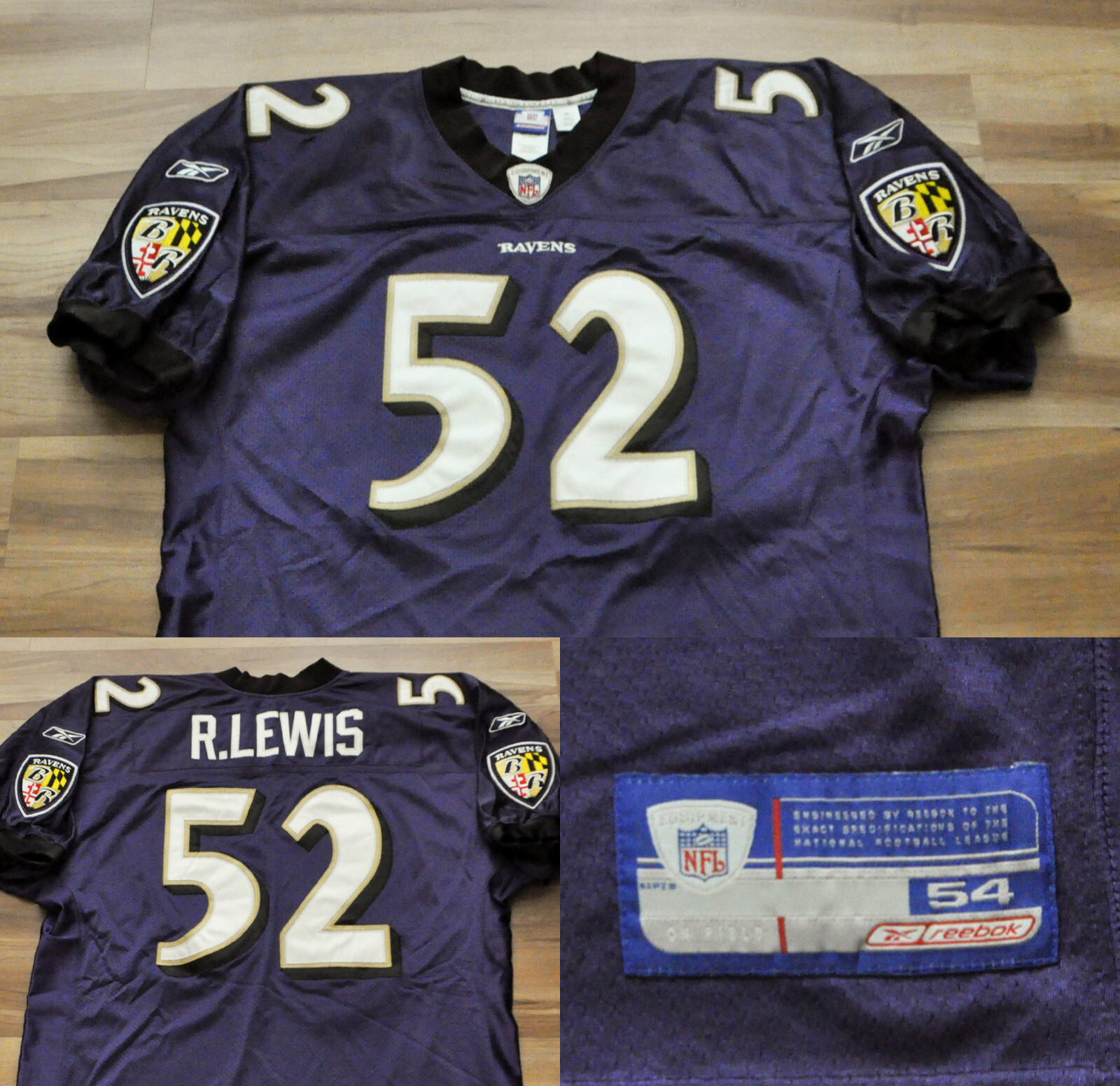 Reebok NFL BALTIMORE RAVENS Reedゲームシャツ 00's Ed Reed Baltimore Ravens Reebok NFL Jersey Size Large