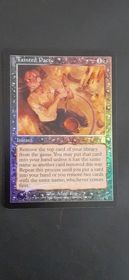 MTG FOIL Odyssey Foil Rare Tainted Pact #164  Excellent !   Pack To Sleeve MINT