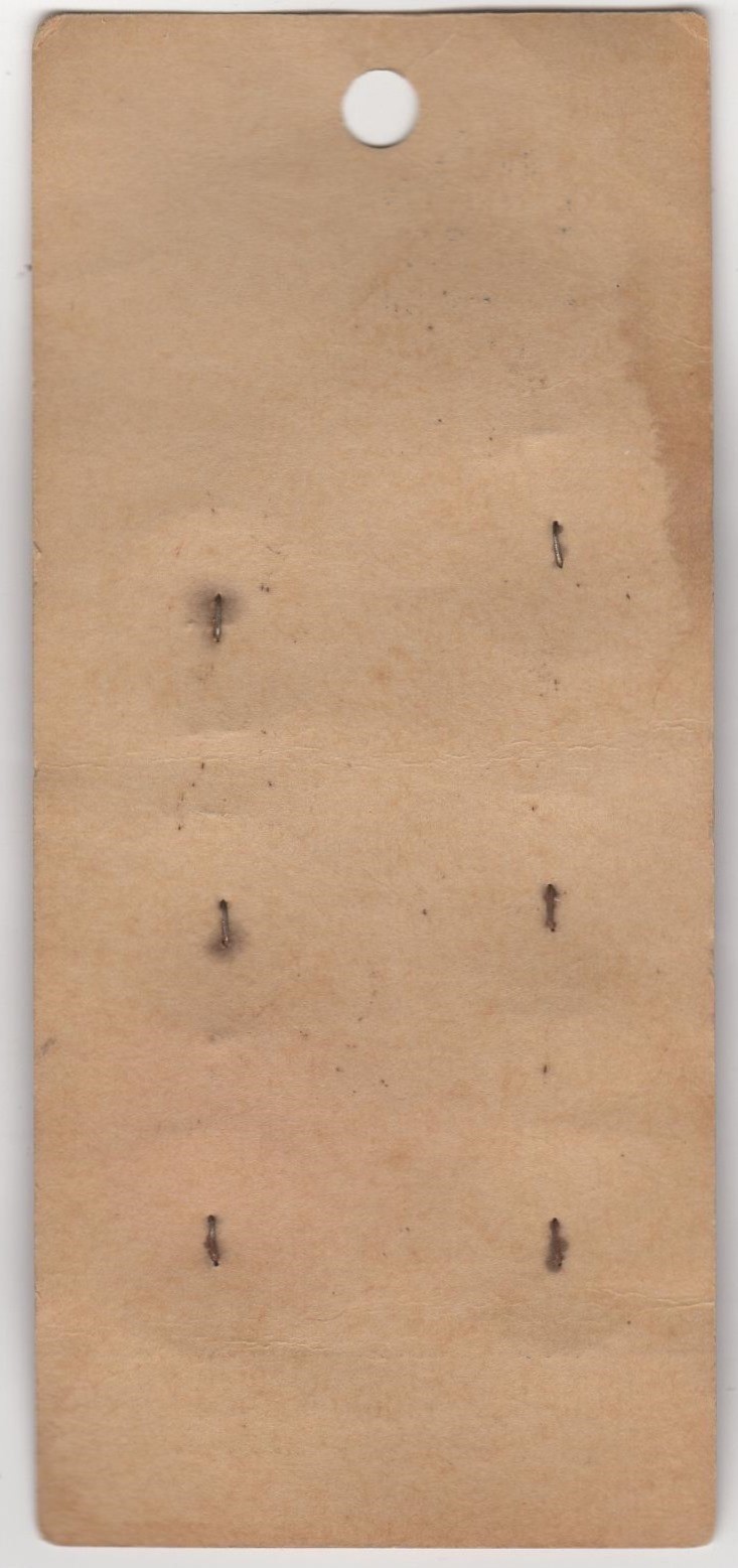 Vintage Card of 6 Brick Red 5/8