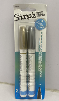Sharpie Water-Based Paint Marker, Fine Metallic Colors 2pk