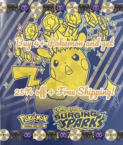 Pokemon TCG Surging Sparks: (YOU PICK) Pack Fresh Holos! Buy More & Save More!!