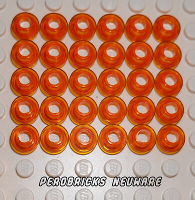 Lego Technik Technic 30 Platten 1x1 rund transparent orange #85861 NEUWARE