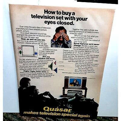 1978 Quasar Makes Television Special Again Original Print Ad vintage