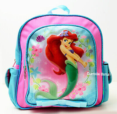 The Little Mermaid Girls Backpack 10'' Small Bag Toddler Ariel Disney B-Gift New