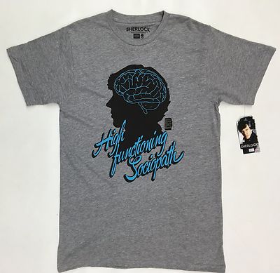Sherlock HIGH FUNCTIONING SOCIOPATH T-Shirt NWT S-3XL Licensed & Official