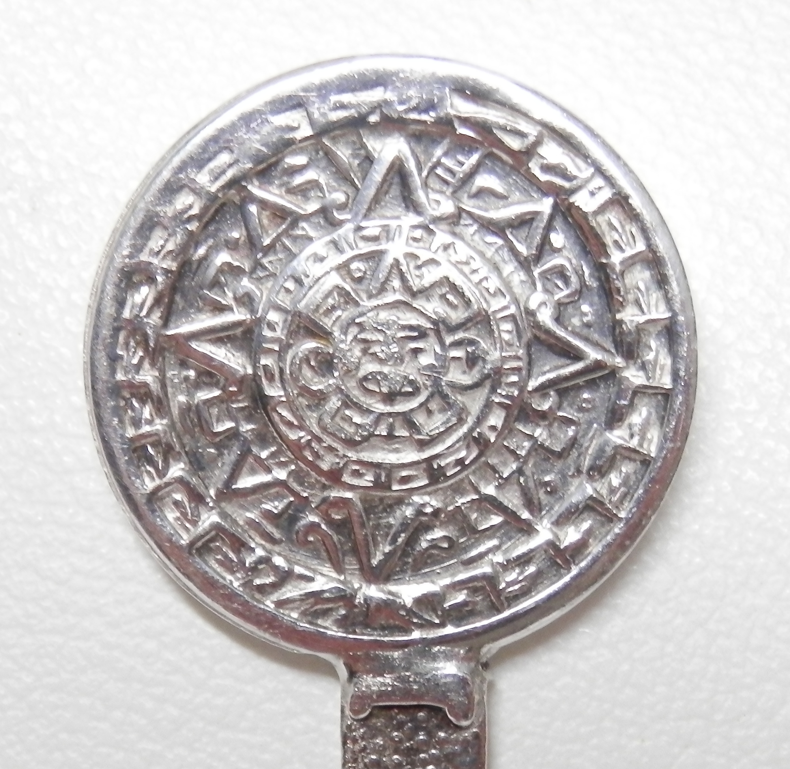 Vintage Puerto Vallarta Mexico Souvenir Mayan Coin Designs Signed EDC 422 3.75