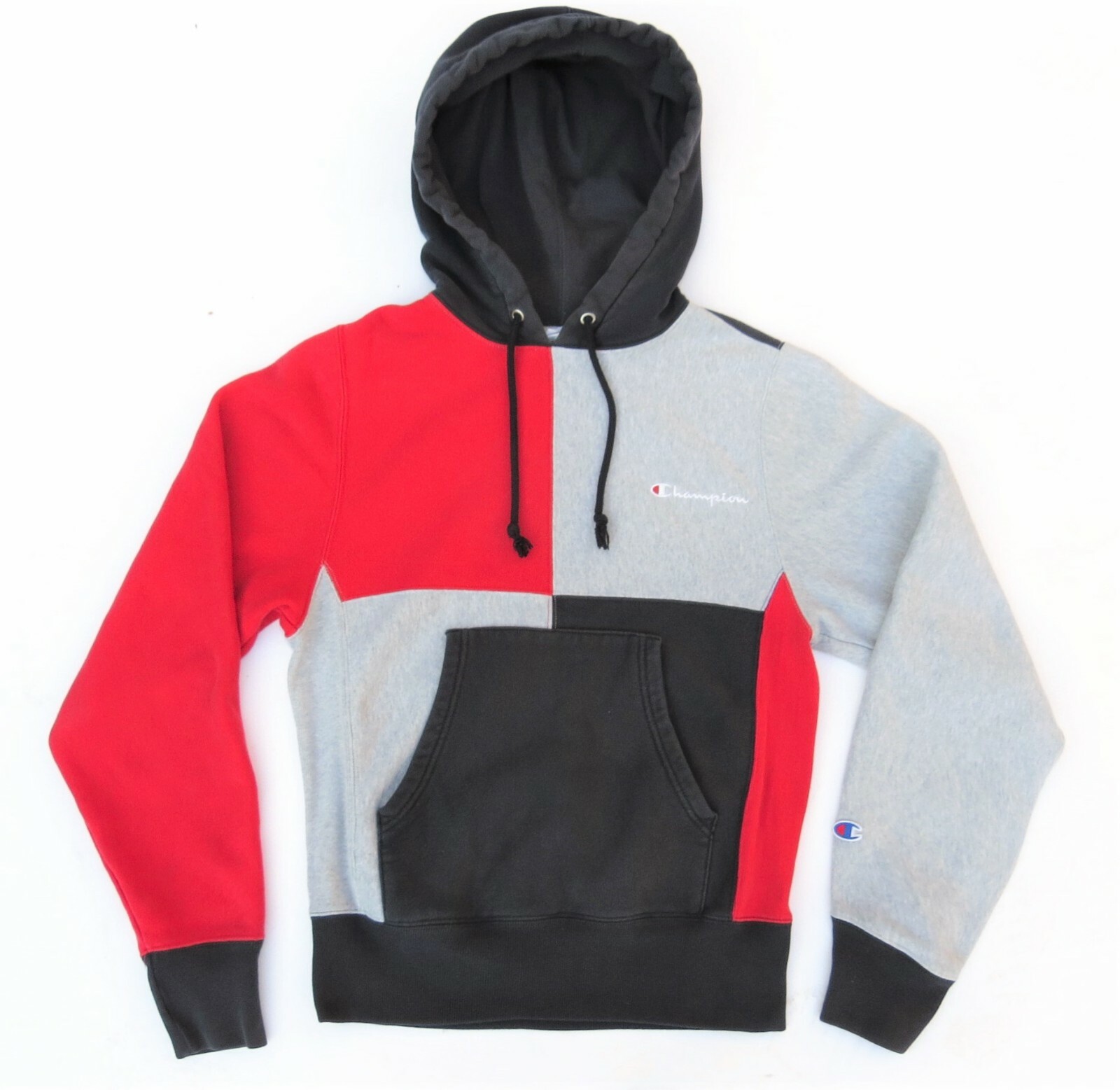Vtg CHAMPION Reverse Weave Color Block Hoodie XS Spell Out Vtg CHAMPION Reverse Weave Color Block Hoodie XS Spell Out