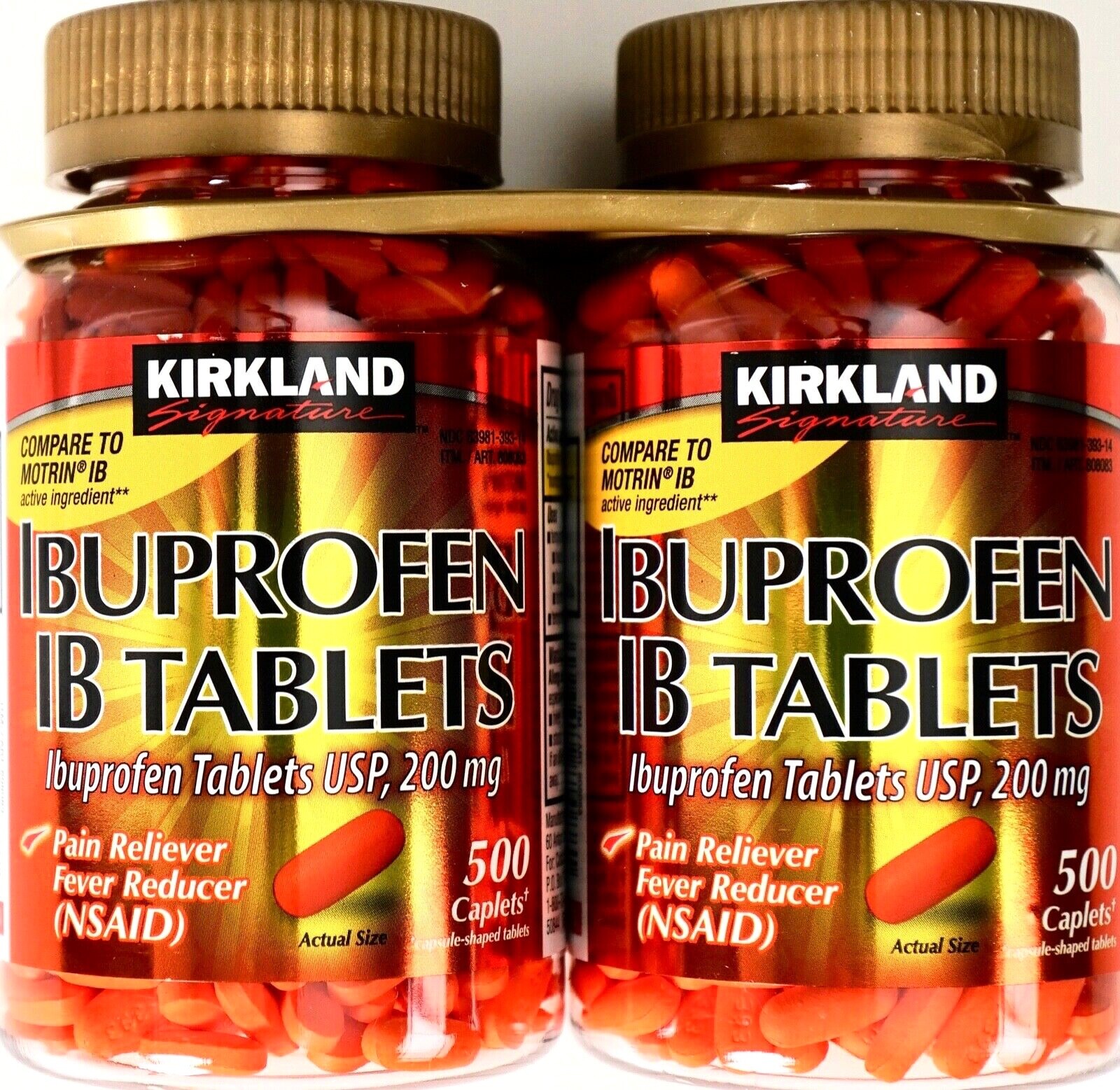 Kirkland Signature Ibuprofen IB Tablets 200mg NSAID Pain/Fever, 500