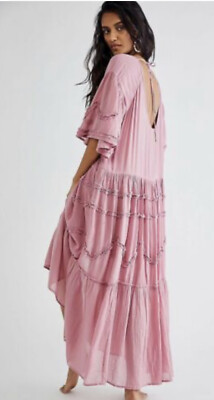 

Платье Free People Endless Summer Orianna Макси-миди с рюшами и многоуровневым розовым  НОВИНКА, Rose pink