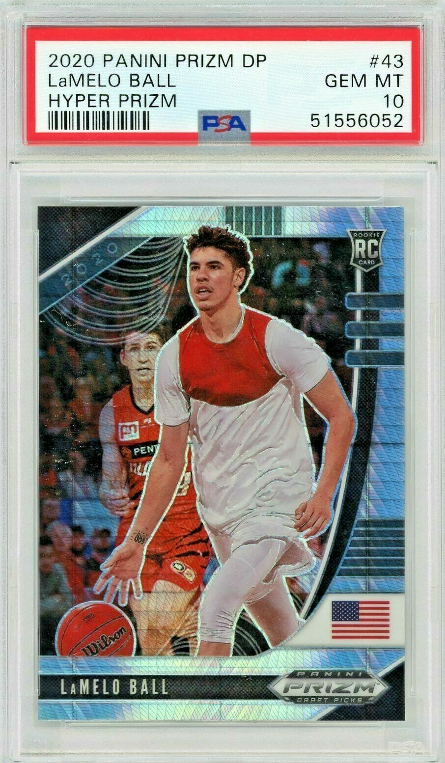 LAMELO BALL PSA 10 2020-21 Prizm RC Rookie Silver Hyper