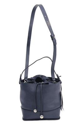 Max Mara Tasche Ledertasche Bucket Bag Damen Handgelenktasche Blau