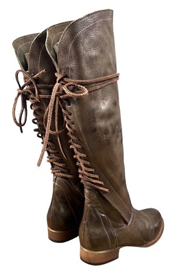 Freebird By Steven 'Stag' Size US 7 Taupe Ice Leather Distressed  Women s Boots