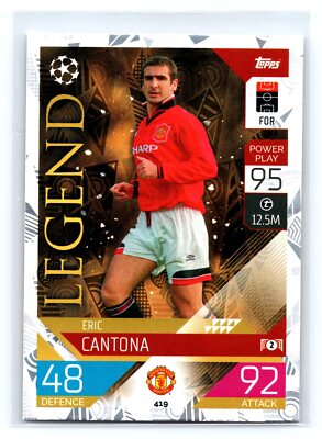 2022 Topps Match Attax #419 Eric Cantona Legend Foil