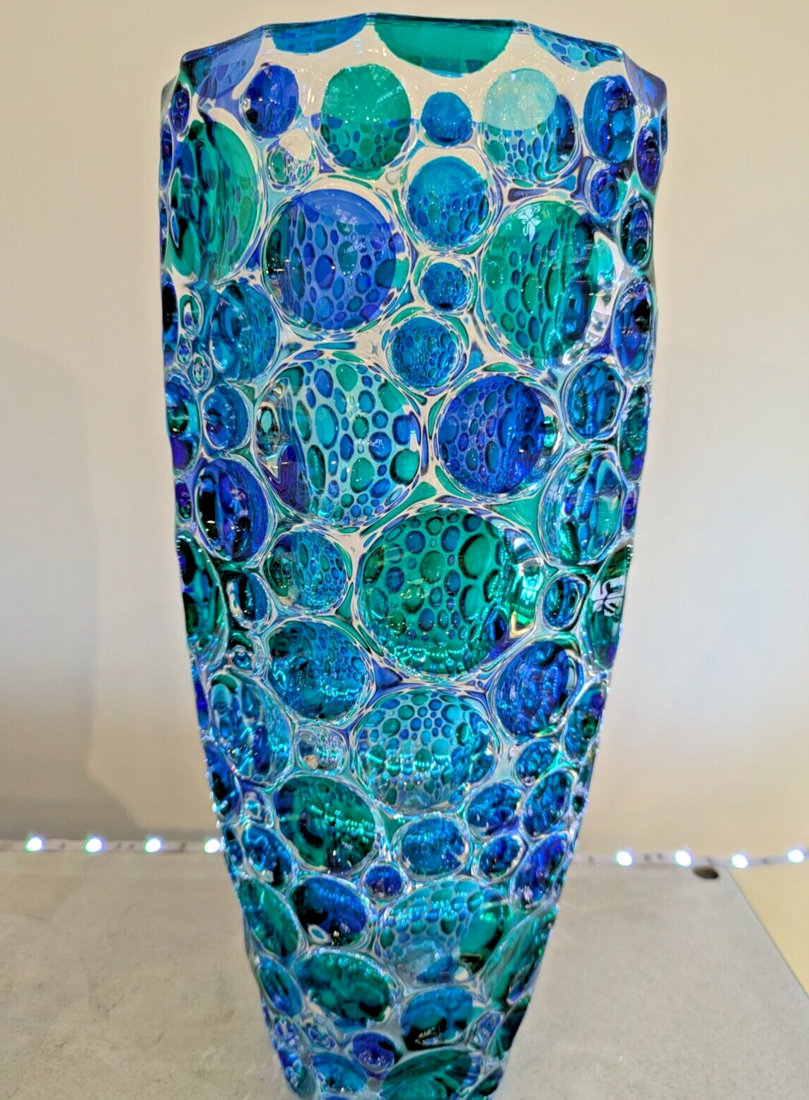 Murano Glass Cobalt Blue Amber Vase - Murano Glass - Murano