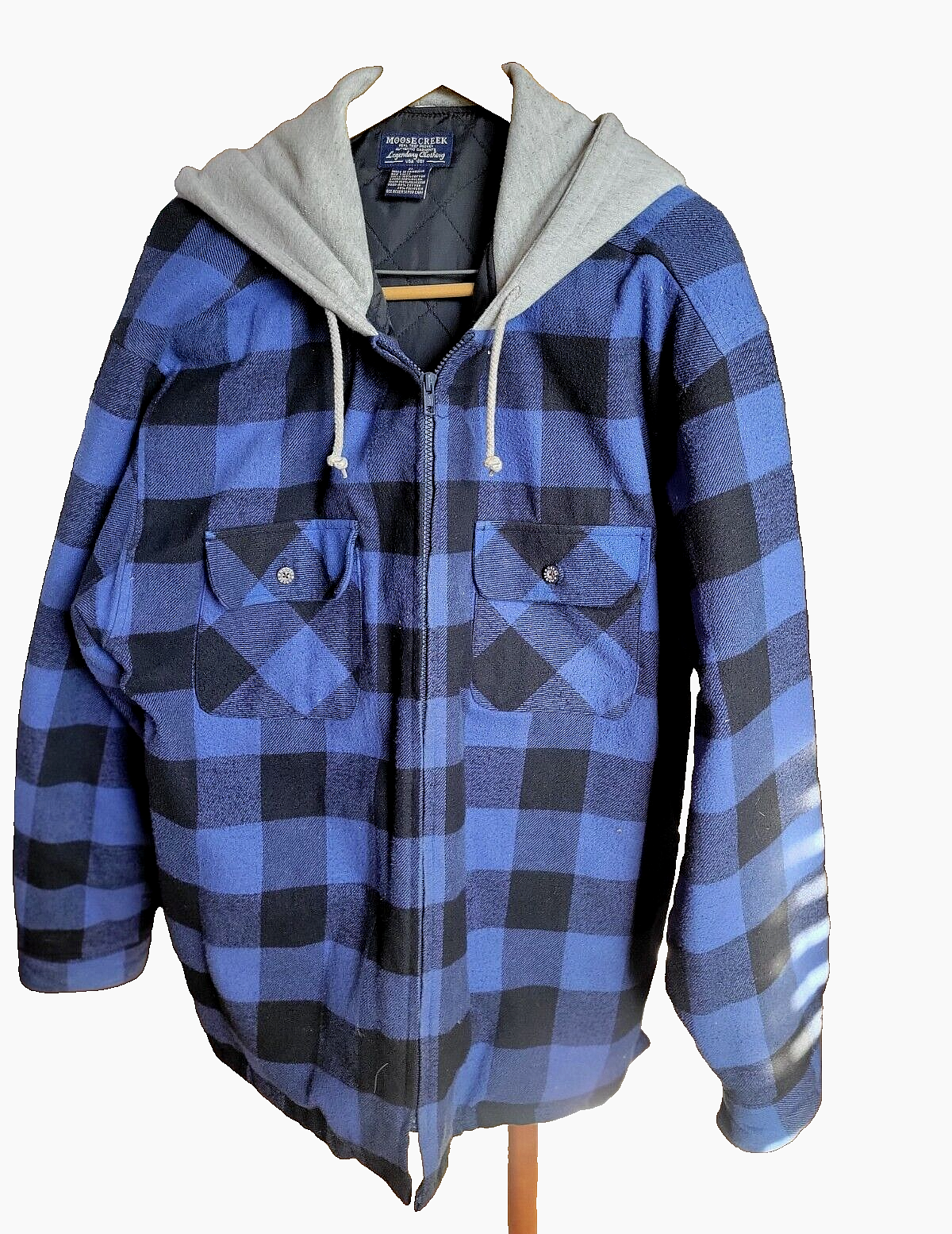 Jacket, Moose Creek Hooded Winter Lined Blue Men's X/L | eBay