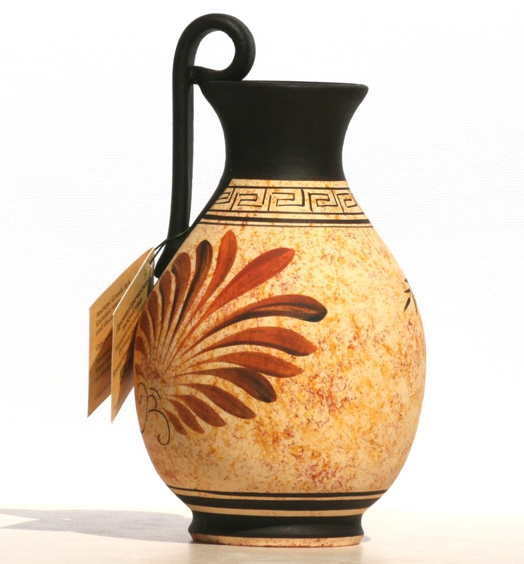 Ceramic Vase Pot Black Figure Greek Pottery Painting Greek King