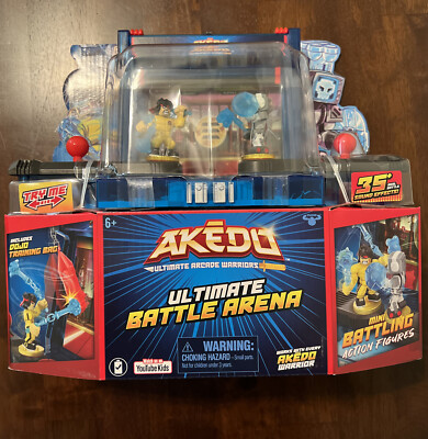 Akedo Ultimate Arcade Warriors Battle Arena & 2 Mini Battling Action Figures NIB