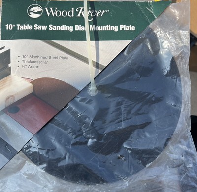 WoodRiver 10'' Table Saw Sanding Disc Mounting Plate