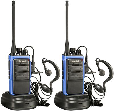 Set of 2 Walkie Talkie Two Way Radio Charge Headset Waterproof Long Distance