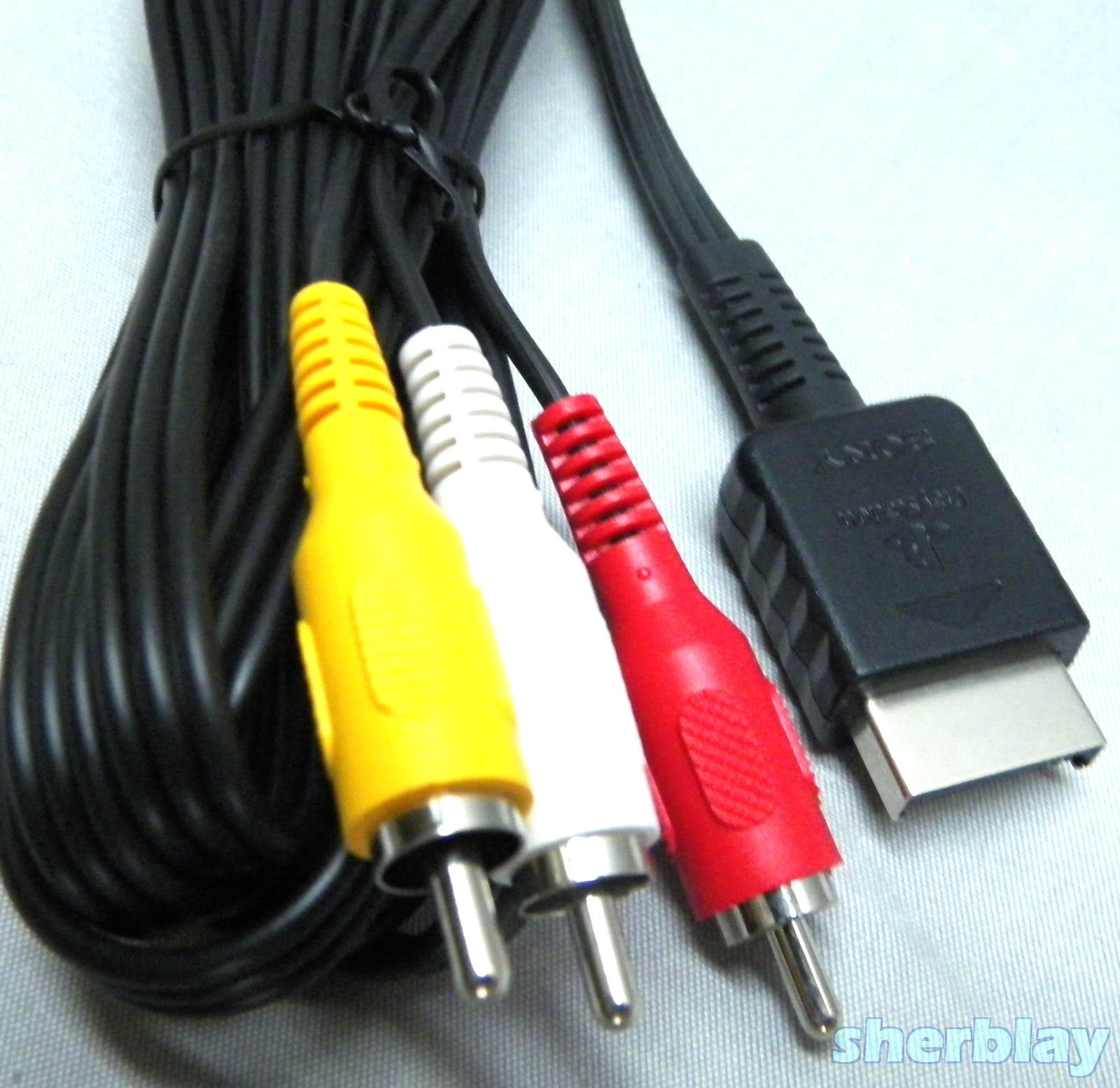 Original Sony OEM RCA AV Audio/Video Cable For PlayStation PS1 PS2 PS3