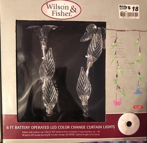 2 Wilson & Fisher 6ft. Each Set Color Change LED StrIng Light Inside/Outside