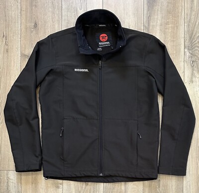 ROSSIGNOL Wind Men s Full-Zip Soft-Shell Jacket Medium Black