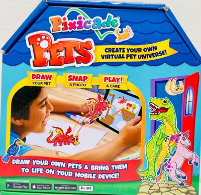Pixicade Pets Create You Own Virtual Pet Universe Kit Draw, Snap, Play  Ages 6+