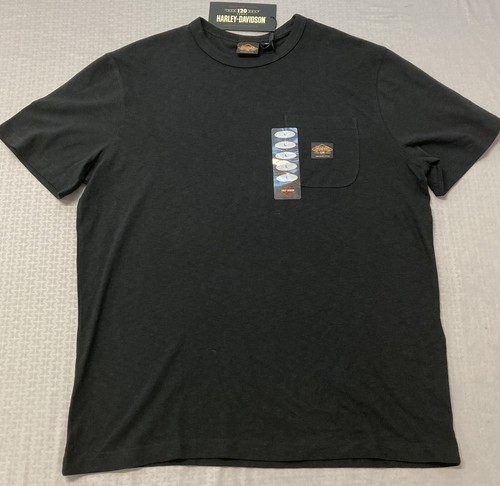 NEW HARLEY DAVIDSON 96566-23VM Men's 120th Black Knit Pocket