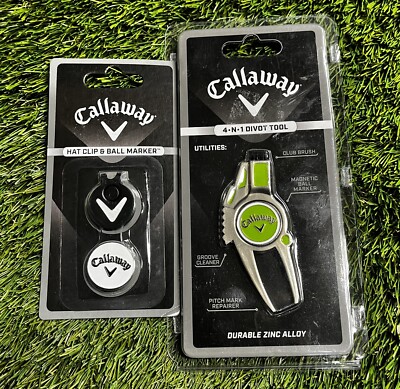 Callaway Golf 4-in-1 Divot Repair Tool + Hat Clip + Ball Marker BRAND NEW