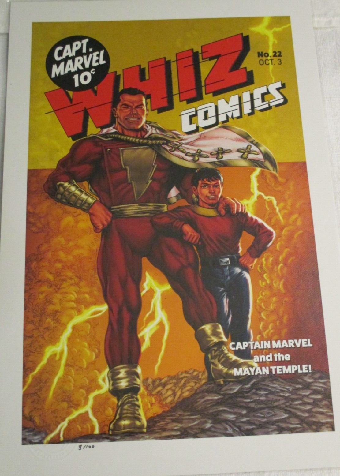 12X18 ART PRINT LTD EDITION 3/100 WHIZ COMICS #22 CAPT