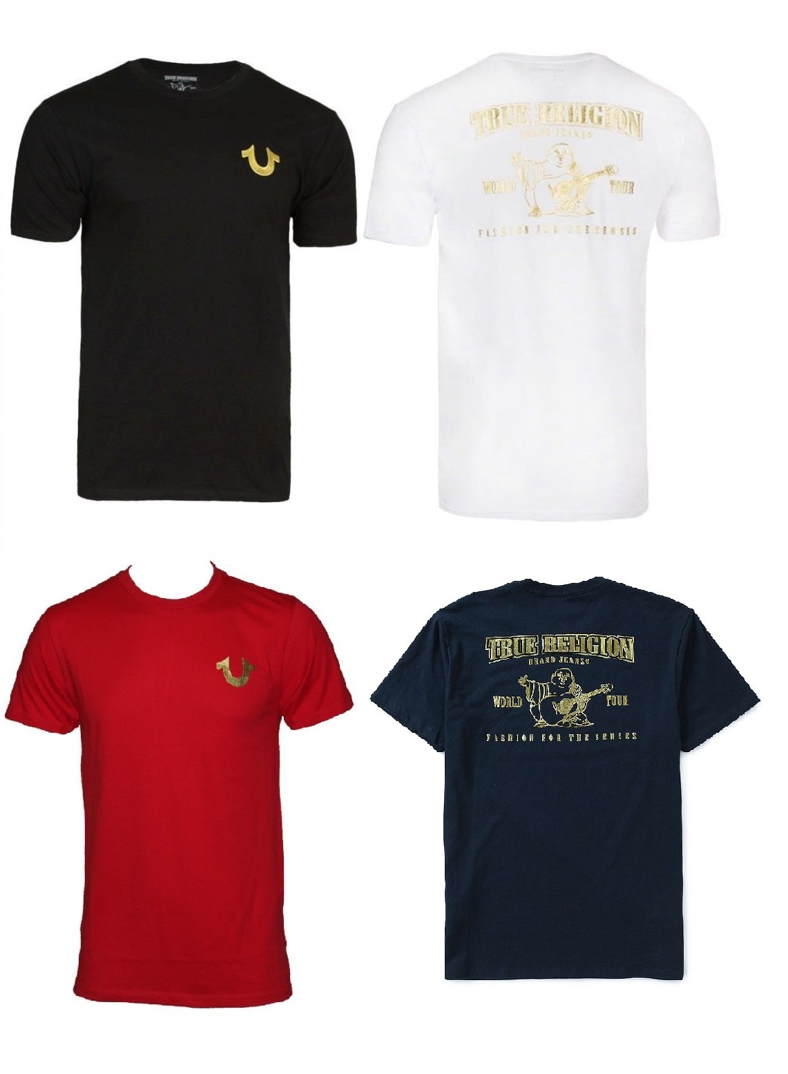 New! True Religion Brand Jeans Men's Gold Buddha Logo