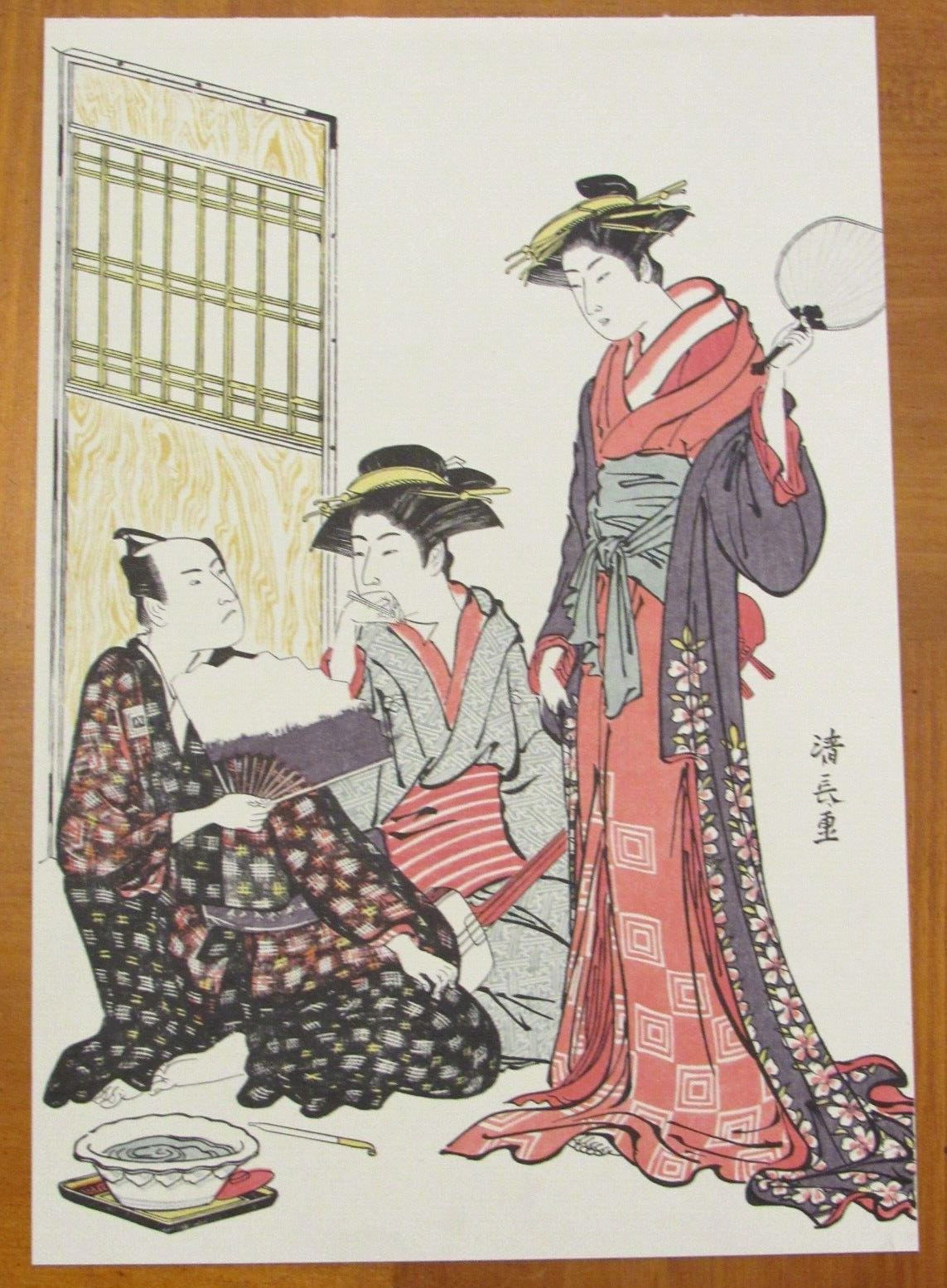 Vintage Japanese Art Print Authentic Made in Japan - Ukiyo-e
